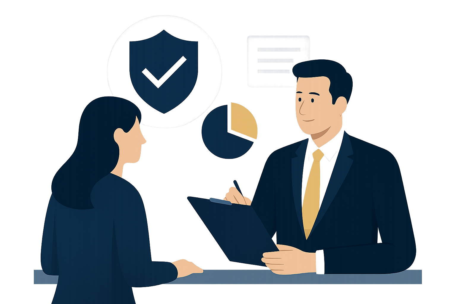Versicherungsberatung Illustration
